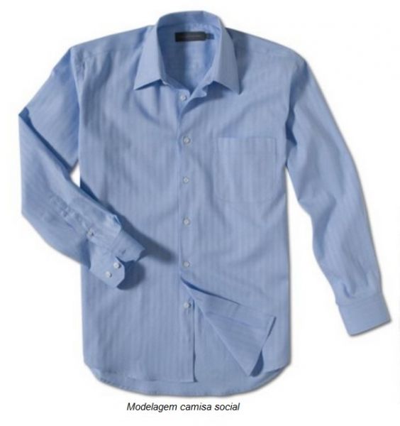 Modelagem de Camisa social Masc. - grade:  2 - 3 - 4 - 5